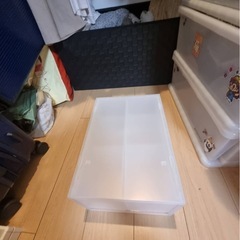 無印良品 ポリプロピレンケース 引出式・浅型 2個入り 仕切りありの画像