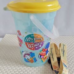 限定販売品　東京ディズニーシー　ポップコーンバケツ　2005年　Rhythms of the world　ストラップ付きの画像