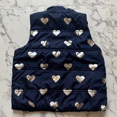 baby GAP 100cm ハート ダウンベストの画像