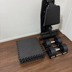 ダンベル  トレーニングベンチ マットの画像