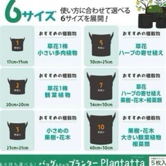 不織布ポット プランター 園芸 植物育成 植物栽培バッグ袋 7ガロン 5枚入の画像
