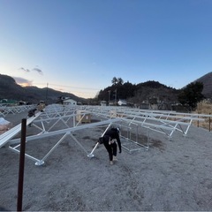 太陽光発電施設。ソーラーパネル取付のお仕事。の画像
