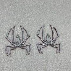 3D スパイダークローム エンブレム ステッカー 赤 2個の画像
