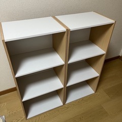 【〜4/29まで】3段 カラーボックス　2個連結の画像