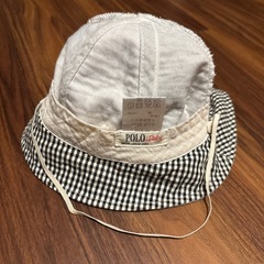 帽子　Polo Baby グレー耳付きバケットハット 48cmの画像