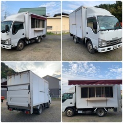 予備検査付　キッチンカー　いすゞ　エルフ　AT パワーゲート　ナビ　バックカメラ　ETCの画像