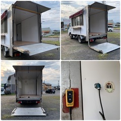 予備検査付　キッチンカー　いすゞ　エルフ　AT パワーゲート　ナビ　バックカメラ　ETCの画像