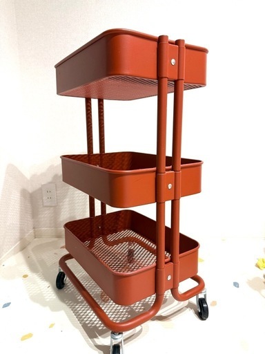 IKEA イケア RASKOG ロースコグ ワゴンレッドブラウン（廃盤品