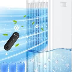 【新品】冷風機 強力 冷風扇 省エネタイプ 3段階風量 上部給水...