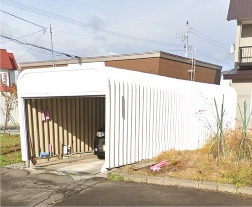 北海道 名寄市 カスケードガーレージ 超ロング車庫 軽自動車2台分