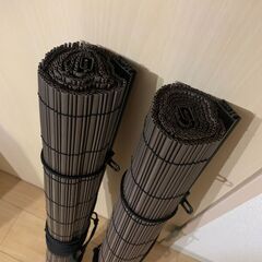 カラーすだれ２個（巻き上げ紐付き）ブラウンの画像