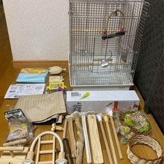 鳥飼育セット☆HOEI☆35手のり横あみステンレスケージ他