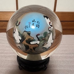 ガラス玉内絵　松鶴
の画像