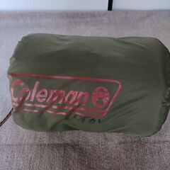 coleman 寝袋　緑色　シュラフ　厚手　封筒　布団　フィールドビレッジの画像