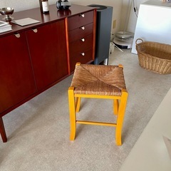 【直接】木製ラッシュスツール ペーパーコード