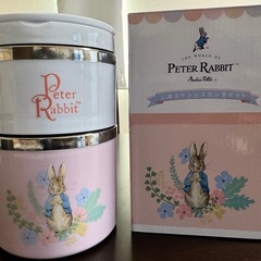 【取引成立】ピーターラビット 二段ステンレスランチポット2個セットの画像