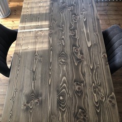 ★★★　ダイニングテーブル 4人掛け 天然木 ヴィンテージ風 幅120cm （ 木製 無垢 北欧 パイン材 木目 食卓 ダイニング テーブル コンパクト 脚 ブラック 天板下 棚 木目調 ビンテージ調 おしゃれ ） ★★★ の画像