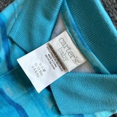 【新品未使用】carter's baby0～3ヶ月 ブルー半袖ロンパースの画像
