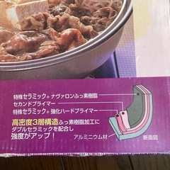 ①すきやき鍋②煮る・揚げる・蒸すの3役鍋　2個セットの画像