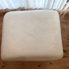 ★★★ オットマン　アイボリー　レザー スクエア　★★★　　の画像