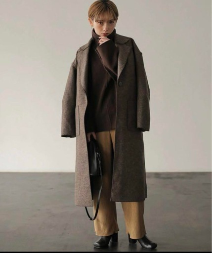 【新品タグ付き】レムクローゼット チェックリバーシブルコート