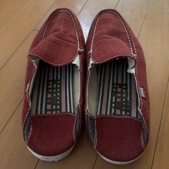 スリッポン スニーカー 靴 シューズ レッド エドウィン の画像