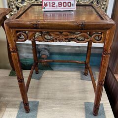 紫檀材角テーブル　中古品　