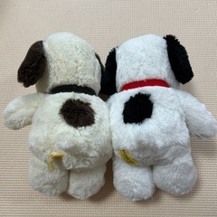 スヌーピーぬいぐるみ2つセットの画像