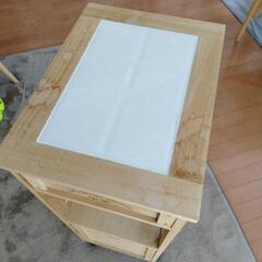【美品】キャスター付き木製ラックの画像