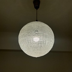 【希少／廃盤品】クリスタル風球形ペンダントライトの画像