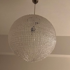 【希少／廃盤品】クリスタル風球形ペンダントライトの画像