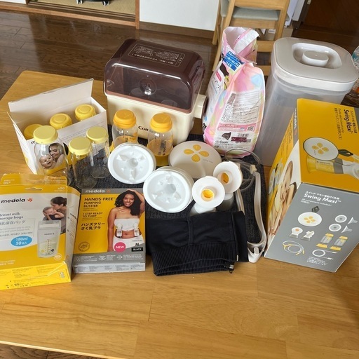 育児用品セット（メデラ搾乳器・ビジョングラス瓶・コンビ除菌・ビジョン消毒ケース・Dacco母乳パッド)
