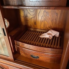 今日から今週日曜まで引取限定 茶棚 アンティーク 中古の画像
