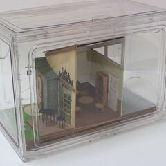 1/24 コバアニ模型工房 カフェ＆レストラン エントランス＋インテリア【組立済み】 SS-035/SS-036 カフェ＆レストランの入り口＋店内 cobaanii mokei 工房 ジオラマ フィギュア 木製の画像