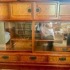 美品]和風アンティーク飾り棚 茶箪笥 茶棚 違い棚 昭和レトロ 和