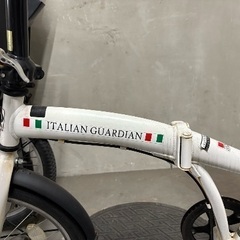 折り畳み自転車 白 ホワイト イタリアンガーディアン 20インチ  折りたたみ 自転車の画像