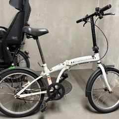 自転車】折りたたみ自転車 20インチ 6段ギア パールホワイト