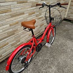 中古自転車 6段変速 20インチ 折り畳み 軽整備済み 防犯登録対応 町田市 相模原市 MM703の画像