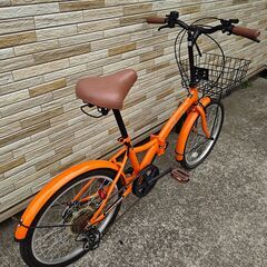 中古自転車 6段変速 20インチ 折り畳み 軽整備済み 防犯登録対応 町田市 相模原市 MM704の画像