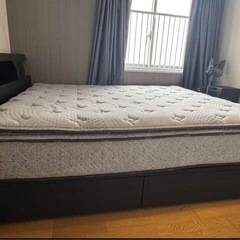 Serta サータ　マットレス　クイーンサイズ ダークブラウン ベッドの画像