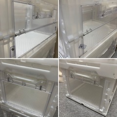 オリコン 3個セット　トラスコ中山 TRUSCO α折りたたみコンテナ 50L 扉付 透明 CR-S50T 収納ケース 収納ボックス　の画像