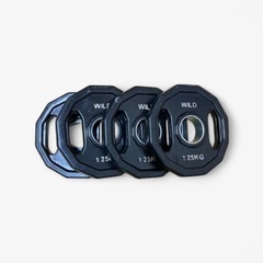 WILD FIT ラバーダンベル 37.5kg×2セット + IROTEC オリンピックシャフト×2（カラー付）【美品・高品質セット】 の画像