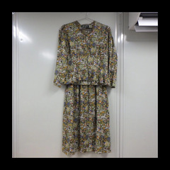 昭和 レトロ ジャケット スカート 2点セット 草原 草花 貴族...