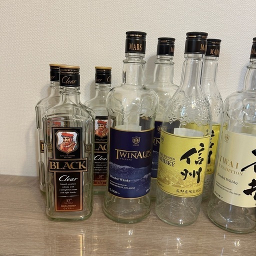 美品】ウィスキー空瓶◼️余市 ◼️伊達◼️岩井◼️伊達 美品】ウィスキー空瓶◼️余市 ◼️伊達◼️岩井◼️伊達