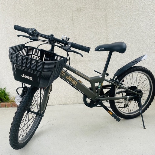 JEEP 自転車 子供用20インチ 6段変速 ダイナモライト オリーブ