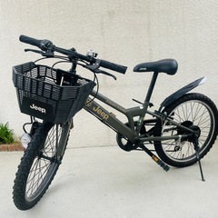 JEEP 自転車 子供用20インチ 6段変速 ダイナモライト オリーブ