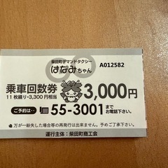 4月25まで　柴田町はなみちゃん タクシーの券🚕 5枚）の画像