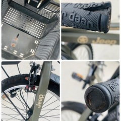 JEEP 自転車 子供用20インチ 6段変速 ダイナモライト オリーブ