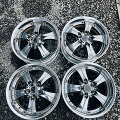 道内送料無料❗️ワークターミスト2ピース深リムメッキ17インチアルミホイール ワークターミスト17インチ2ピースアルミホイール (たなまる
