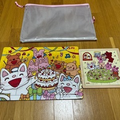 ノンタンのパズル2つと収納袋
